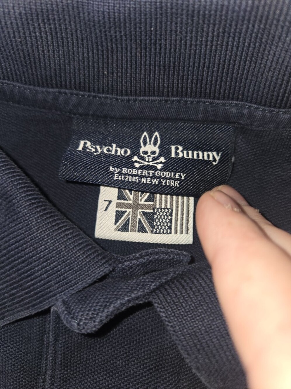 Psycho Bunny Navy Polo with White Logo